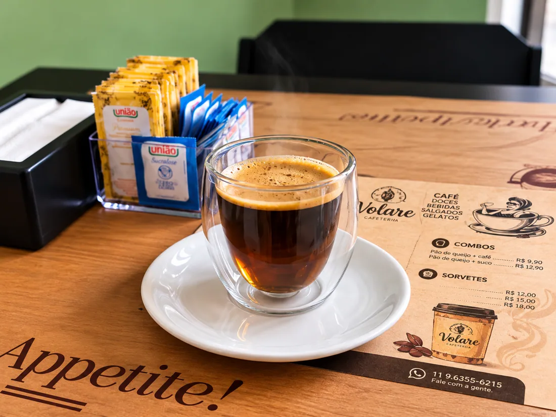 Café arábico na Volare Cafeteria