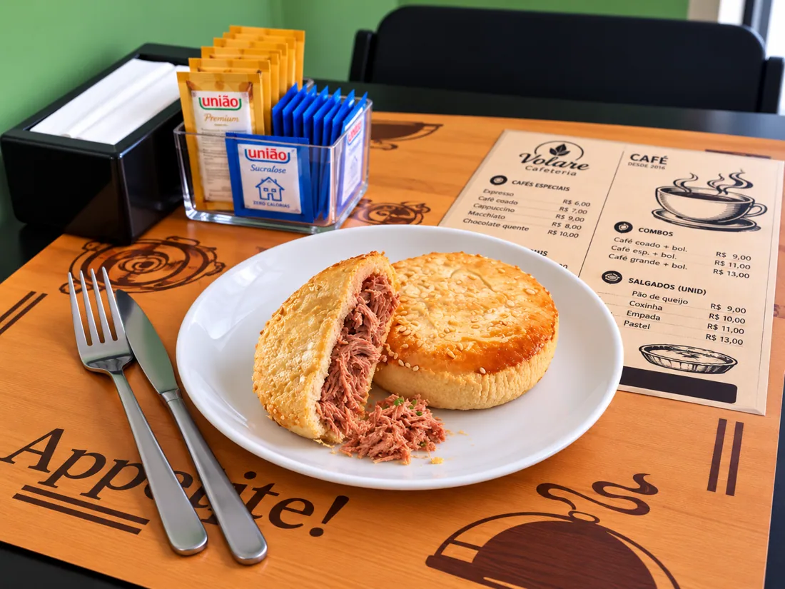 Empadas — sabores variados na Volare Cafeteria